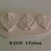 Forma de Silicone de Flores e Folhas