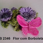 Forma de Silicone de Flores e Folhas