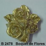 Forma de Silicone de Flores e Folhas