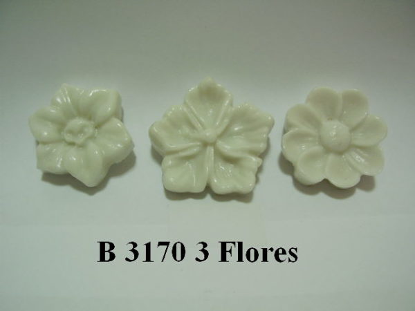 Forma de Silicone de Flores e Folhas