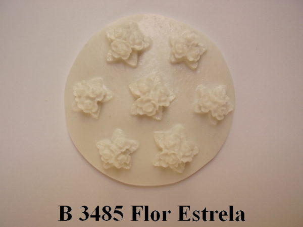 Forma de Silicone de Flores e Folhas