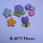 Forma de Silicone de Flores e Folhas