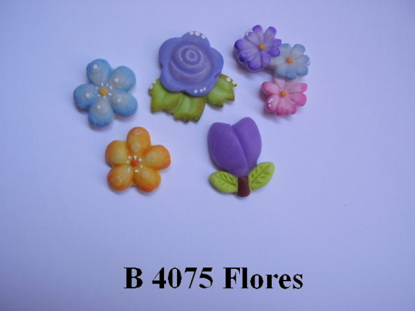 Forma de Silicone de Flores e Folhas