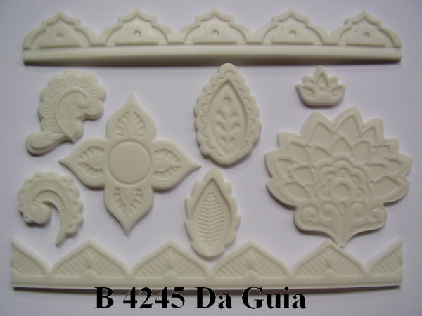 Forma de Silicone de Rendas e Guirlandas