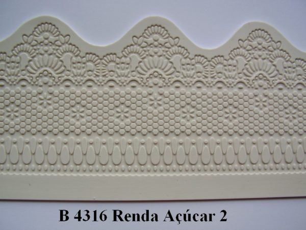 Forma de Silicone de Rendas e Guirlandas