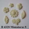 Forma de Silicone de Flores e Folhas