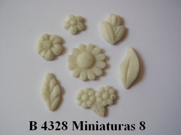 Forma de Silicone de Flores e Folhas