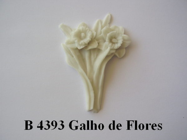 Forma de Silicone de Flores e Folhas
