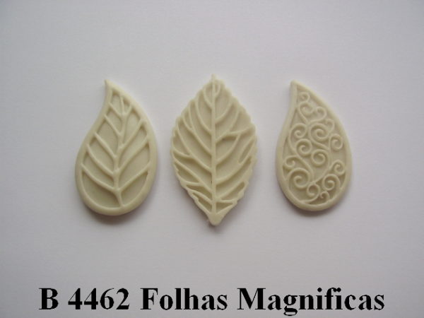 Forma de Silicone de Flores e Folhas