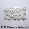 Forma de Silicone de Flores e Folhas