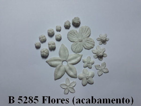 Forma de Silicone de Flores e Folhas