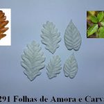 Forma de Silicone de Flores e Folhas